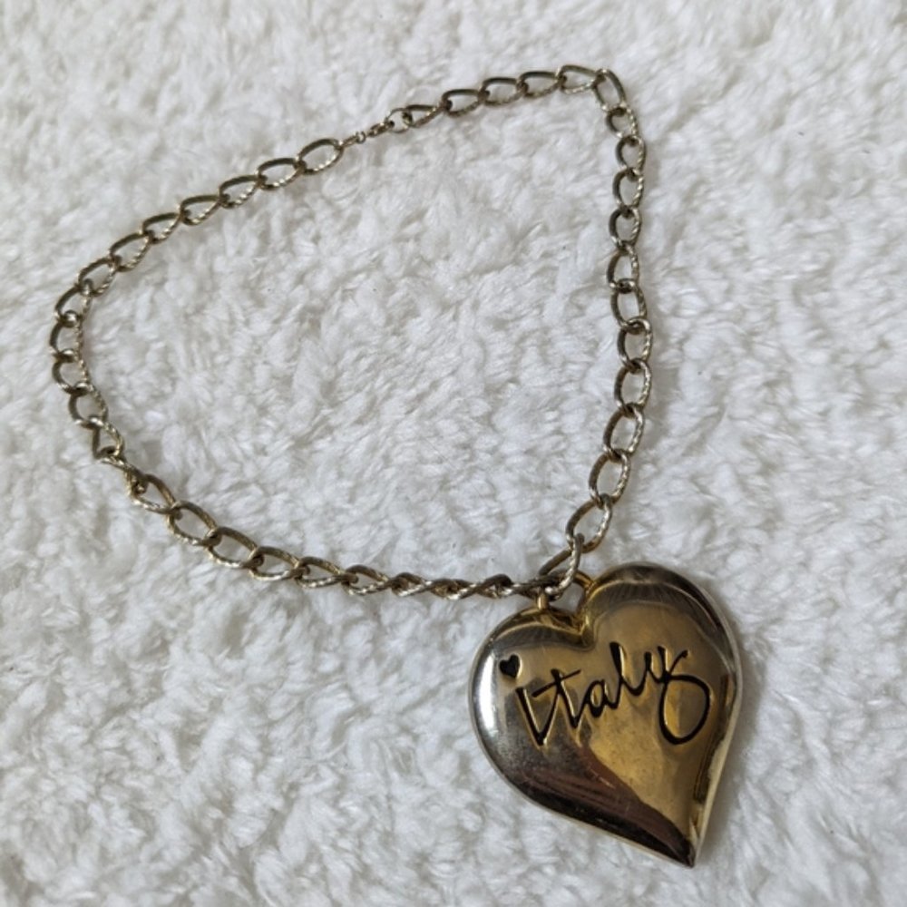 Italy imitation gold heart pendant necklace